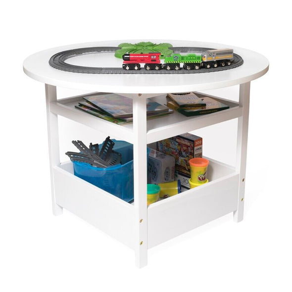 Kids Round Interactive Table A decorative and Functional Addition to Your Child’s Study Room. The Perfect Spot for Snack Time, Games