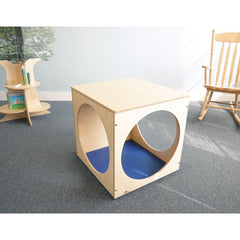 Play House Cube Indoor Wood Playhouse Perfectly for a Toddler to Play, Read or Curl Up and Nap. Set it up with a Roof Over Head