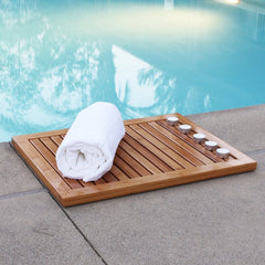 Rectangle Bamboo Non-Slip Bath Rug Suitable for indoor use Comfortable for your Feet Versatile and Can Serve Many Different Purposes