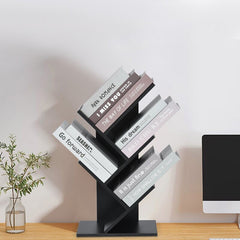 Wood Standard Bookcase Bookshelf with Drawer Free Standing Tree Bookcase Display Storage Shelf For Books or Plants