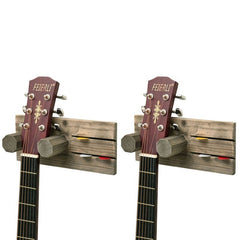 Set of 2 Wall-Mounted Acoustic Guitar Hanging Rack Keep your Guitar Properly Stored with This Vintage Guitar Wall Hanger