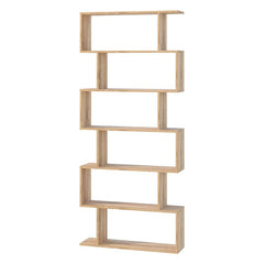 Geometric Bookcase 6 shelves modern Geometric Bookcase Storage Space in your Hallway, Living Room, Office, Bedroom S-Shaped Multiple Space