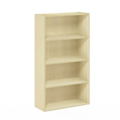 Steam Beech Standard Bookcase for Living Room, Office 4-Tier Bookcase for your Favorite Books, Movies, Video Games, or Decorative