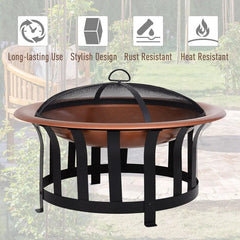 Bacus Steel Wood Burning Fire Pit