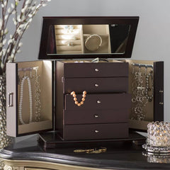 Velvet Mirrored Jewelry Box
