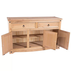 Christensen 51.97'' Wide 2 Drawer Pine Solid Wood