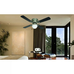 42'' Dasilva 4 - Blade Flush Mount Ceiling Fan with Pull Chain and Light Kit Included