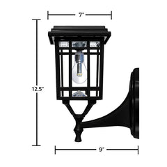 Dallon 14'' H Solar Powered Multi-Mount Lantern Head