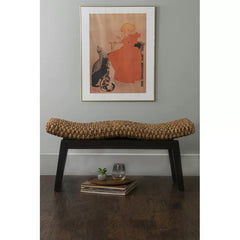 Genao Bench Vintage Wooden Lark Manor Geano Furniture Mahogany