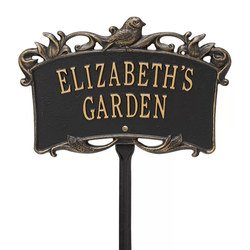 Song Bird Personalized Garden Sign Enter your Customized Titles We Make For you
