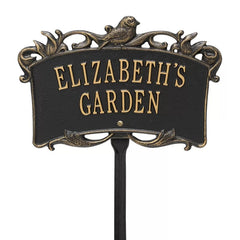 Song Bird Personalized Garden Sign Enter your Customized Titles We Make For you