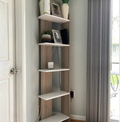 Corner Bookcase  Ladder Corner Unit Bookcase Displays Your Books and Decor Fit Right in The Corner of Your Room Perfect for Space Saving