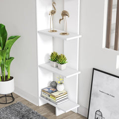 Corner Bookcase  Ladder Corner Unit Bookcase Displays Your Books and Decor Fit Right in The Corner of Your Room Perfect for Space Saving