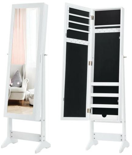 Jewelry Mirrored Cabinet Armoire Organizer Storage Jewelry Box with Stand  Save Your Favorite Accessories Safely