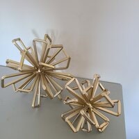 2 Piece Starburst Sculpture Set Great decor for Coffee Tables, Consoles, Mantels, and Shelves or Even an Office Paperweight