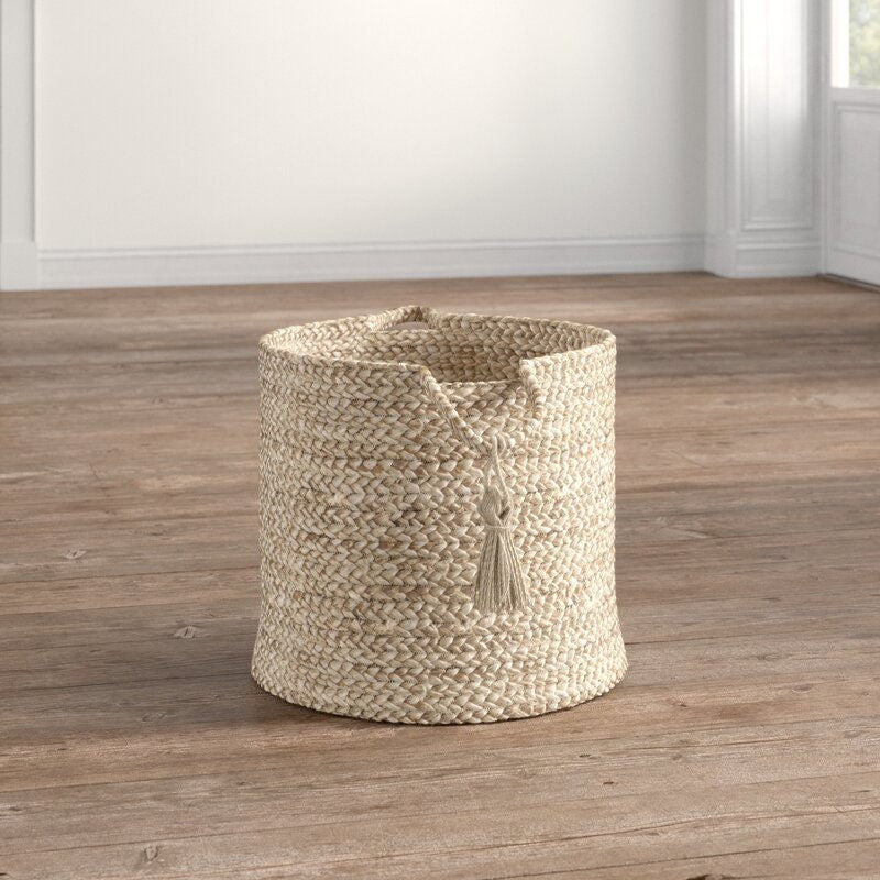 Rattan Basket  19" H x 19" W x 19" D Great Way to Keep Clutter Out of Sight, and are Easy to Move From Room to Room Look with a Boho Flair