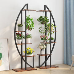 Brown Free Form Etagere Plant Stand  Brings a Glamor Style To Your Living Room, Bedroom, or Patio, Fit to all Indoor or Outdoor Place