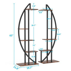 Brown Free Form Etagere Plant Stand  Brings a Glamor Style To Your Living Room, Bedroom, or Patio, Fit to all Indoor or Outdoor Place