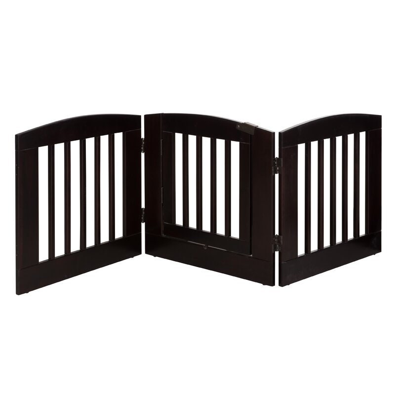 Free Standing Pet Gate Great for Indoor, Living Room Pet Gate Zigzag Design Prevents Marring of Walls Extra Single Panel Gate