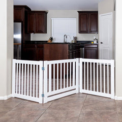 360 Configurable Free Standing Pet Gate Non-Toxic Fit  with any Home Decor Perfect for Stairs, Bedroom, Hallway