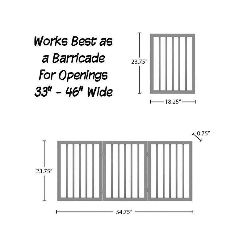 3-Panel Free Standing Pet Gate great blocking doorways, hallways and stairs Perfect for your Home