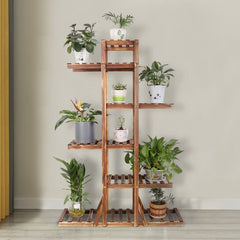 Rectangular Multi-Tiered Plant Stand Perfect for Space Saving Used as a Multiple Storage Display Shelf Rack for Sundries