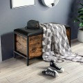 Entryway Flip Top Ottoman Stool with Padded Seat