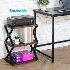 Desk Organizer Multifunction Double Tiers, Double Storage Space for a Printer, Fax Machine, Scanner, Paper, Files, Books, Staplers