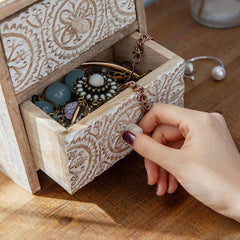 Small Jewelry Box Perfect For Your Bedroom, Living Room, or Dining Room Fit for Your Home Decor and Organize Jewelry