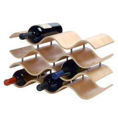 Natural Solid Wood Tabletop Wine Bottle Rack Decorating Your Home Perfect for Showcasing Your Favorite