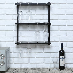 Wall Mounted Wine Glass Rack Wine Glass Holder Stores Glasses Upside Down Mounted on a Wall in The Bar or Kitchen