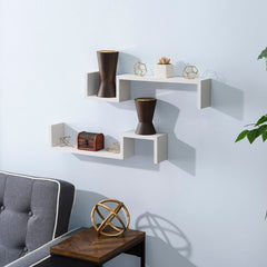 2 Piece Floating Shelf Set Adds a Decorative Pop To Any Wall in Your Home. Allowing You to Display Everything Perfect for your Home