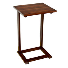Mahogany Solid Wood C Table End Table Fit Virtually All Laptops Comfortably, or Coffee, Magazine and your Remote