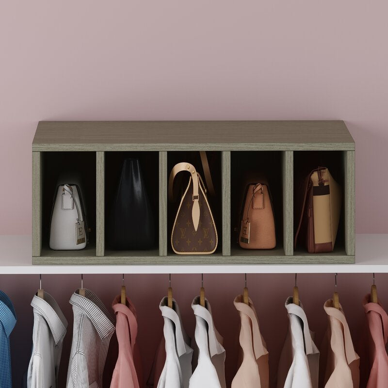Closet System Organize Your Small Purses or Bags with This 5-Compartment Small Purse Organizer