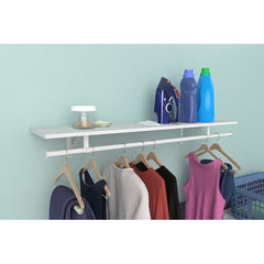 Shelving With laminate shelves, Wood Shelf Kit Makes It Easy to Add Shelving to your Homer Perfect for Space Saving Fit any Room