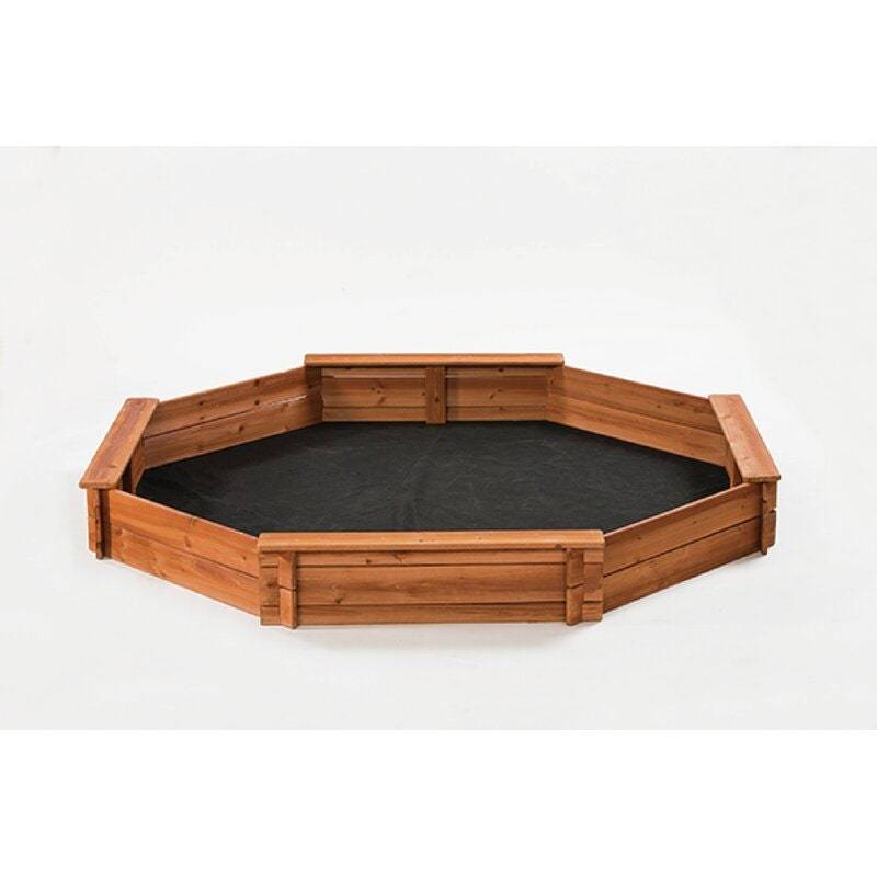 1 Solid Wood Octagon Sandbox with Cover Perfect Addition to Your Backyard Play Equipment