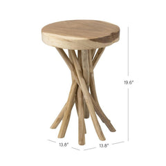 End Table Sidekick For Any Sofa, Bed, or Little-Used Corner Built by Hand From Solid Teak Wood