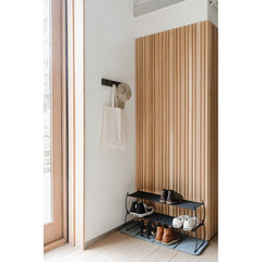 Flip Hooks with Solid Wood 5 Hook Wall Mounted Coat Rack Hanging Space Perfect Spot To Hang Coats