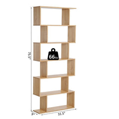 Geometric Bookcase 6 Shelves Modern Geometric Bookcase Will Give You Plenty of Storage Space in Your Hallway, Living Room