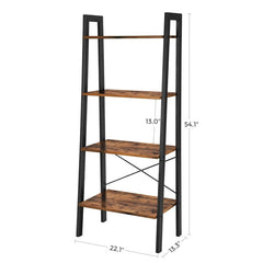 Rustic Brown Parikh 54.1'' H x 22.1'' W Steel Etagere Bookcase Perfect for Storing Any Items Collect and Display