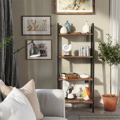 Rustic Brown Parikh 54.1'' H x 22.1'' W Steel Etagere Bookcase Perfect for Storing Any Items Collect and Display