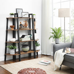 Rustic Brown Parikh 54.1'' H x 22.1'' W Steel Etagere Bookcase Perfect for Storing Any Items Collect and Display