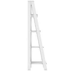 True White Haralda 55'' H x 24.1'' W Ladder Bookcase Perfect for Living Room of Home Office to Add Sophisticated Organization