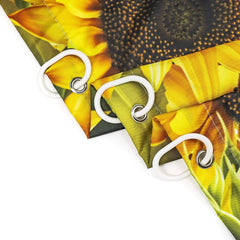 Funny  Turtle Shower Curtain Sunflower Vintage Floral Spring Flower Ocean  Shower Curtain Set with 12 Hooks Polyester Waterproof 69X70Inch