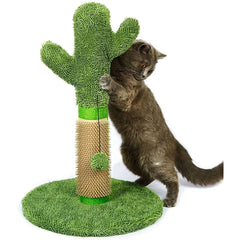Cat Catcus Scratching Post Tree with Play Ball and Rubber Scratcher Green Protect Your Furnitur