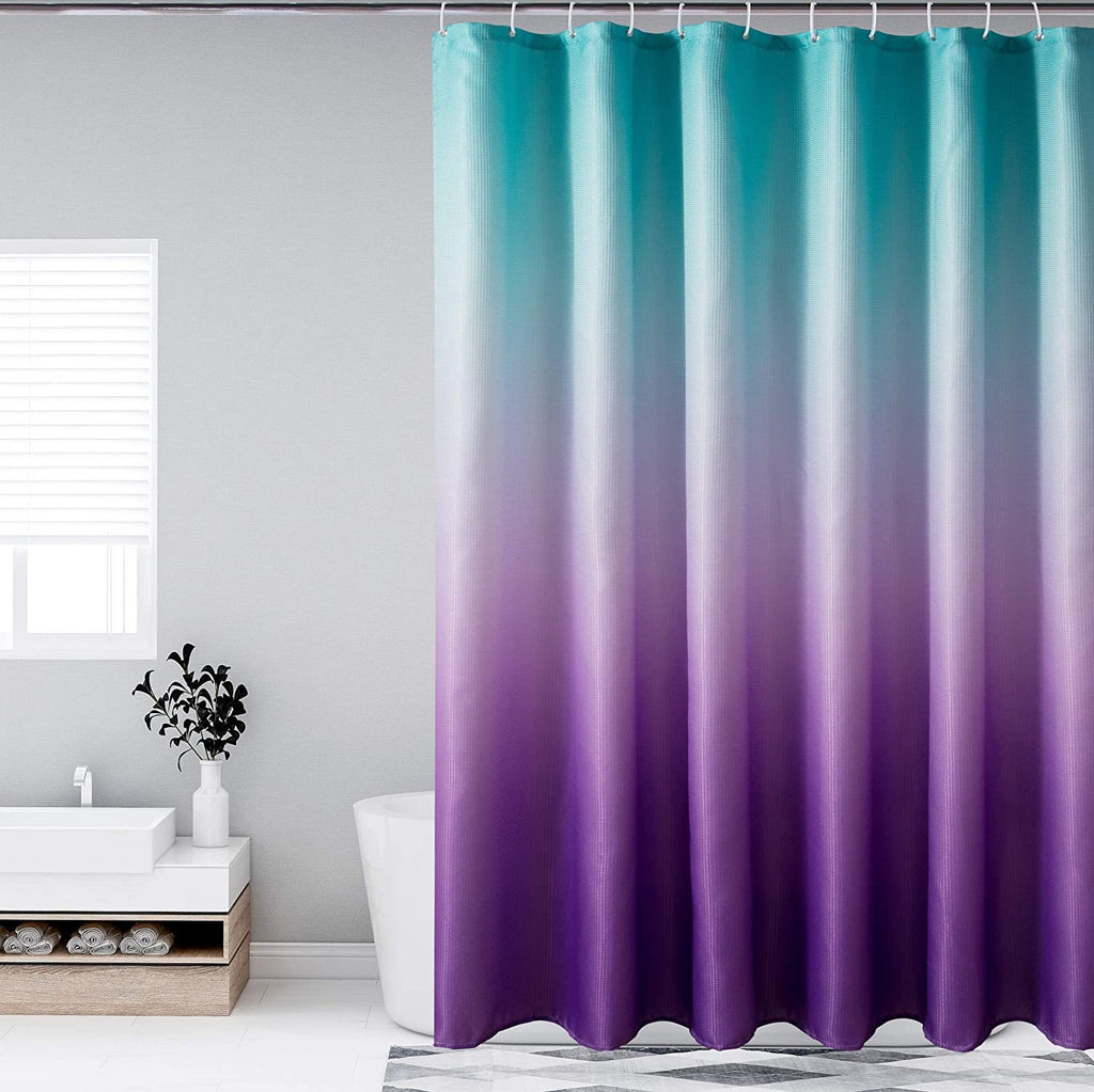 Textured Fabric Shower Curtains Bathroom Waterproof Cloth Bath