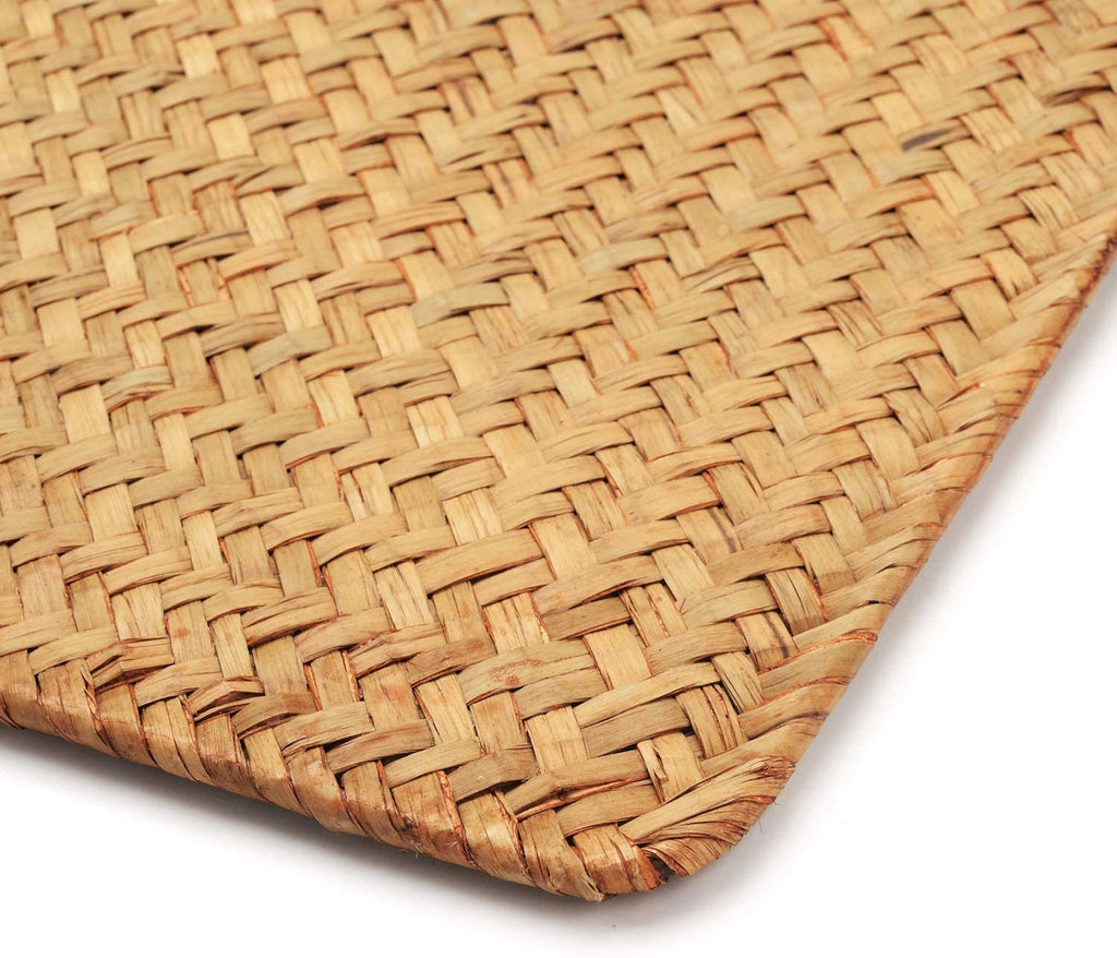 Pack of 6 Natural Seagrass Place Mats Woven Rectangular Placemats Rattan Wicker Table Mats