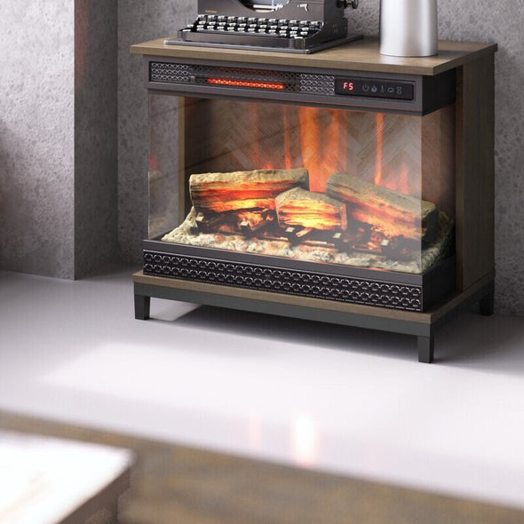Electric Fireplace 5,200 BTU Heater Provides Supplemental Zone Heating for up to 1,000 Square Feet