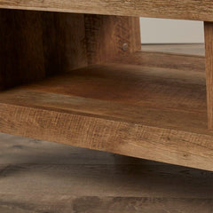 Craftsman Oak Lift Top Extendable 4 Legs Coffee Table with Storage The Hidden Storage Beneath the Top of This Living Room