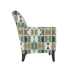 Arm Accent Chairs  Green Modern Half Moon Print Added To Your Living Room, Den, Or Office, This Armchair Boasts A Versatile Design